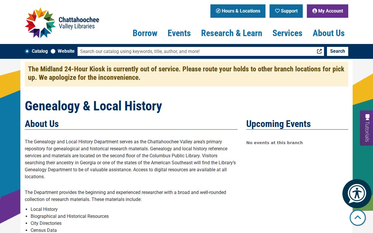 Columbus Public Library genealogy and local history research resources