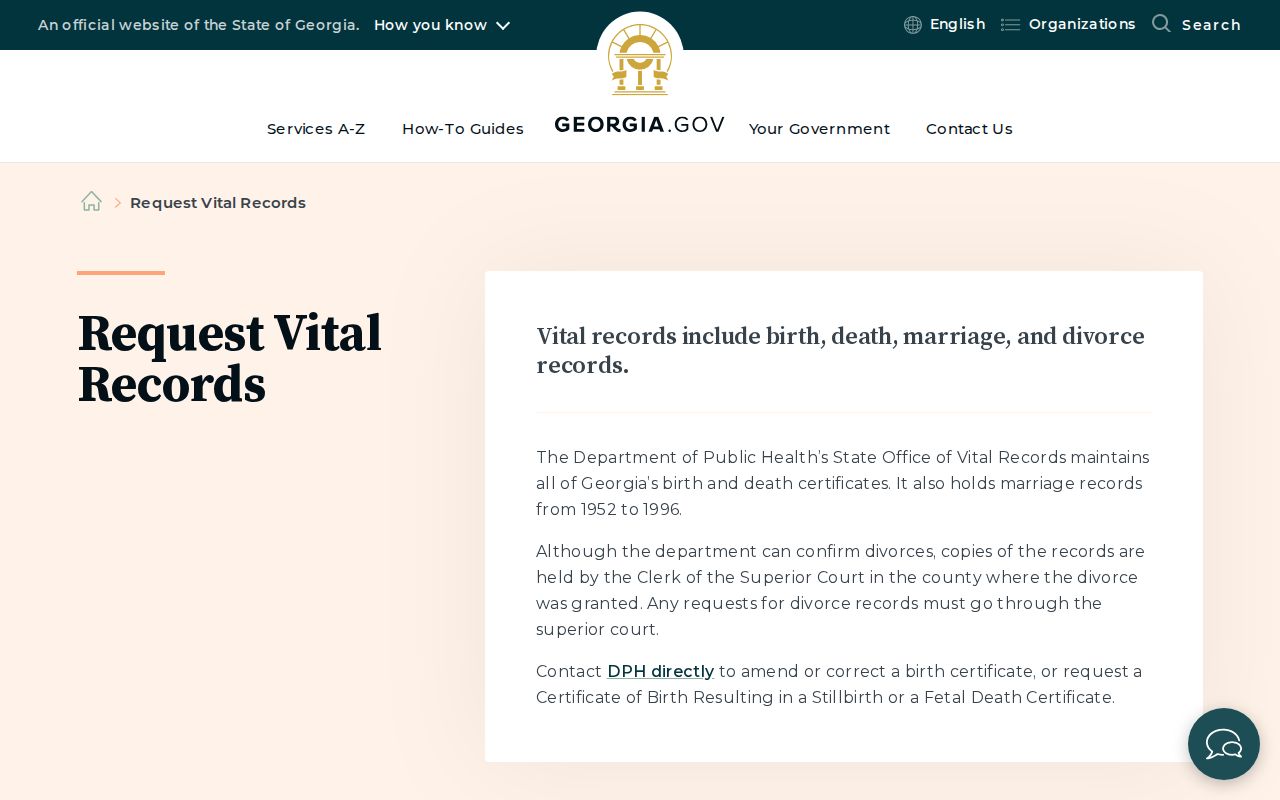 Muscogee County residents directory vital record request options