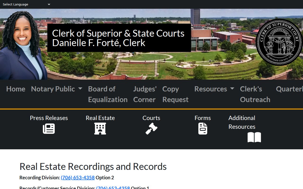 Muscogee County residents directory deed records portal