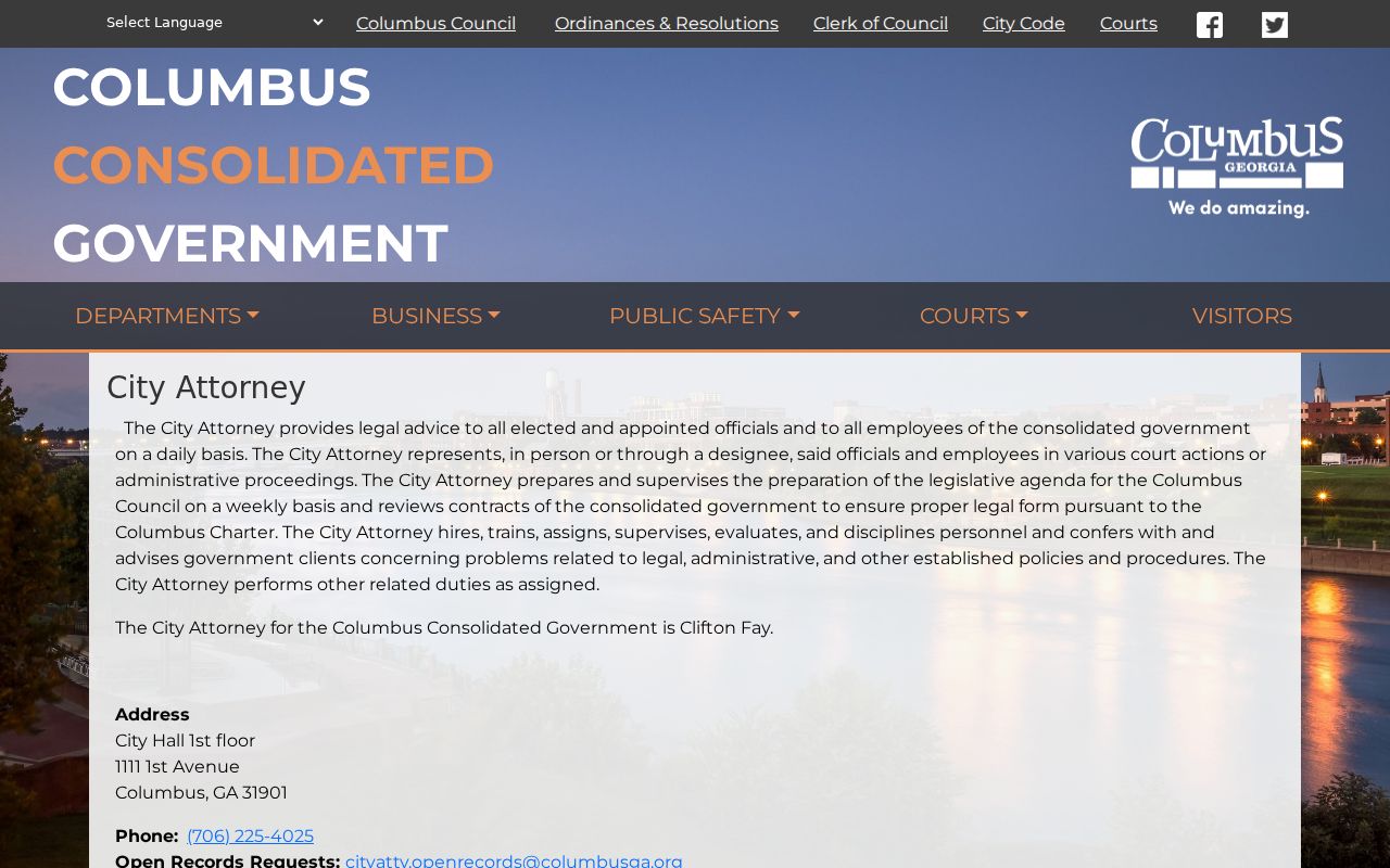 Muscogee County residents directory Columbus open records contact