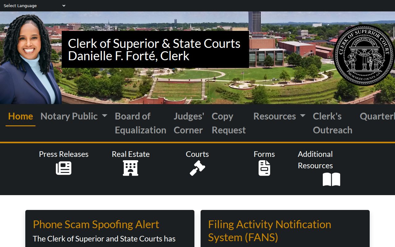 Muscogee County resident lookup at the Clerk of Courts